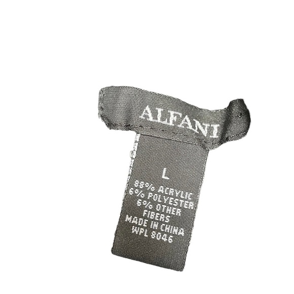 Again black gray shimmer long sleeve long knit sweater size large - Picture 13 of 15